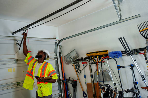 Professional Garage Door Maintenance technician working in Lancaster, CA